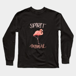 Flamingo Spirit Animal Long Sleeve T-Shirt